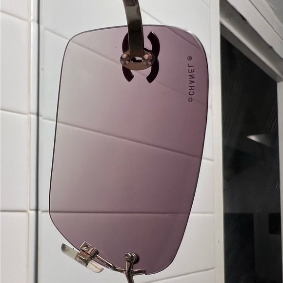 MINT CHANEL 4017 D Crystal Rimless Coco CC Logo Pink Plum SUNGLASSES CASE BOX - Picture 14 of 16